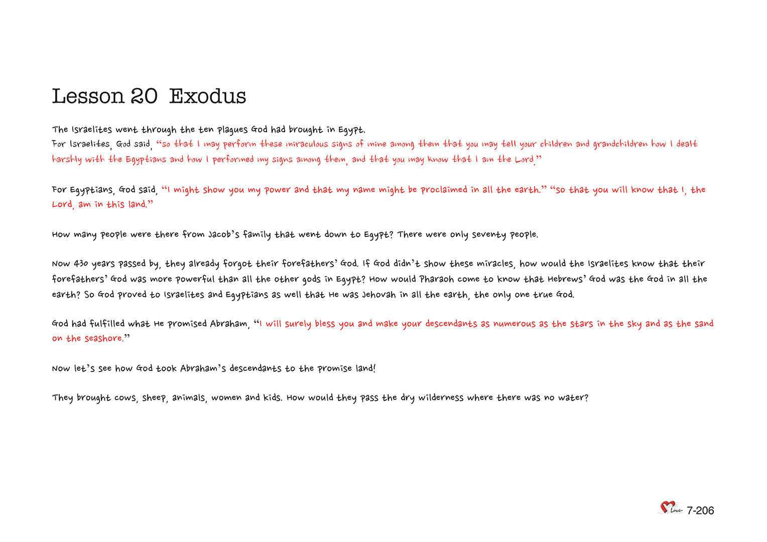 Chapter 7 - Lesson 20 - Exodus