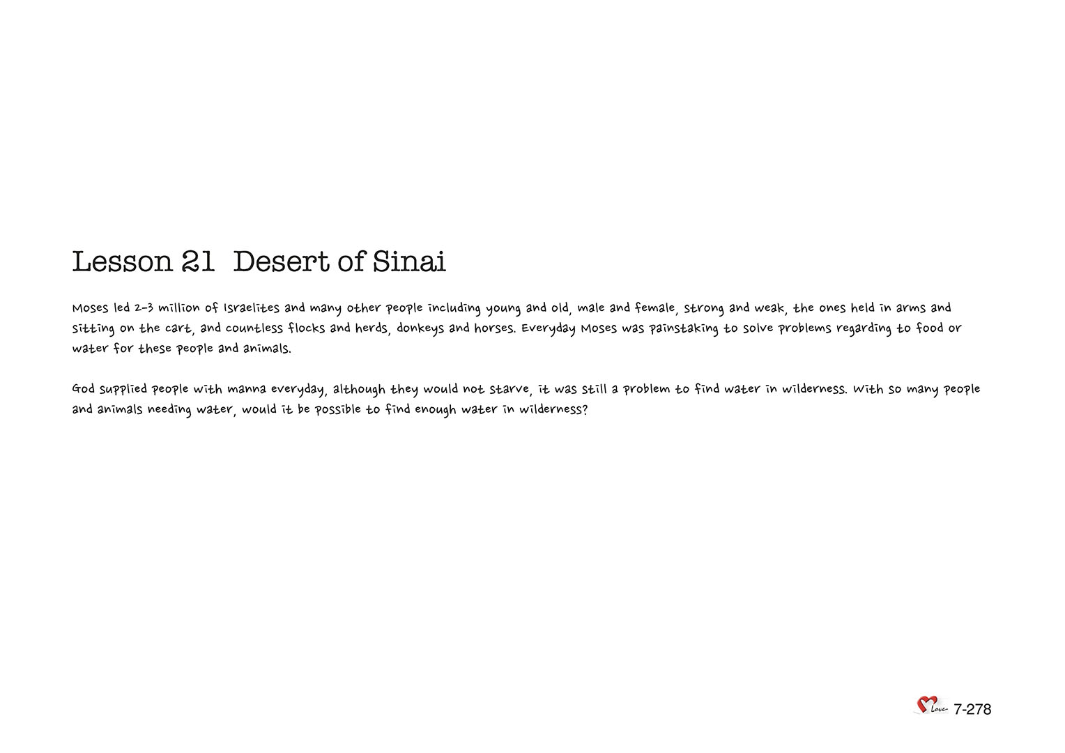 Chapter 7 - Lesson 21 - Desert of Sinai