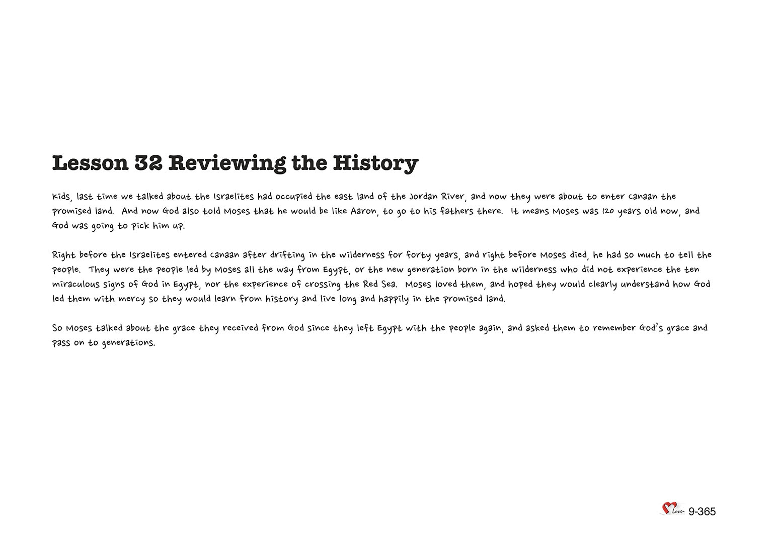 Chapter 9 - Lesson 32 - Reviewing the History