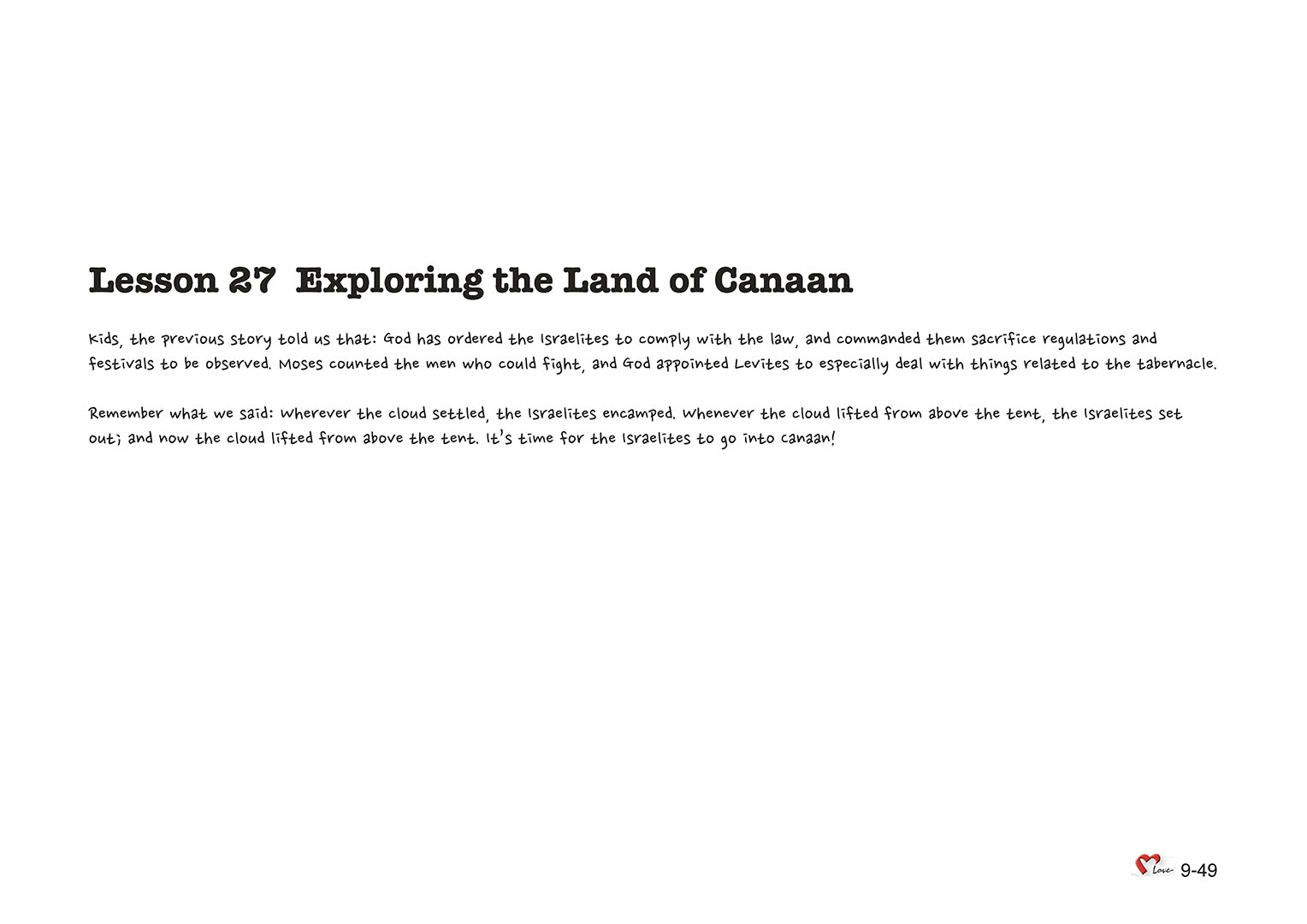 Chapter 9 - Lesson 27 - Exploring the Land of Canaan