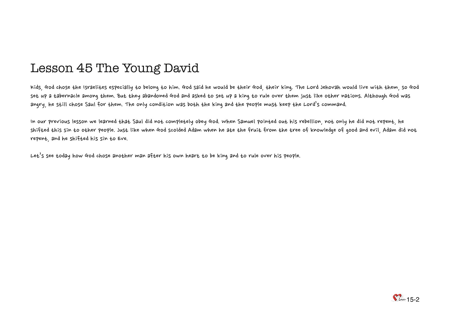 Chapter 15 - Lesson 45 - The Young David