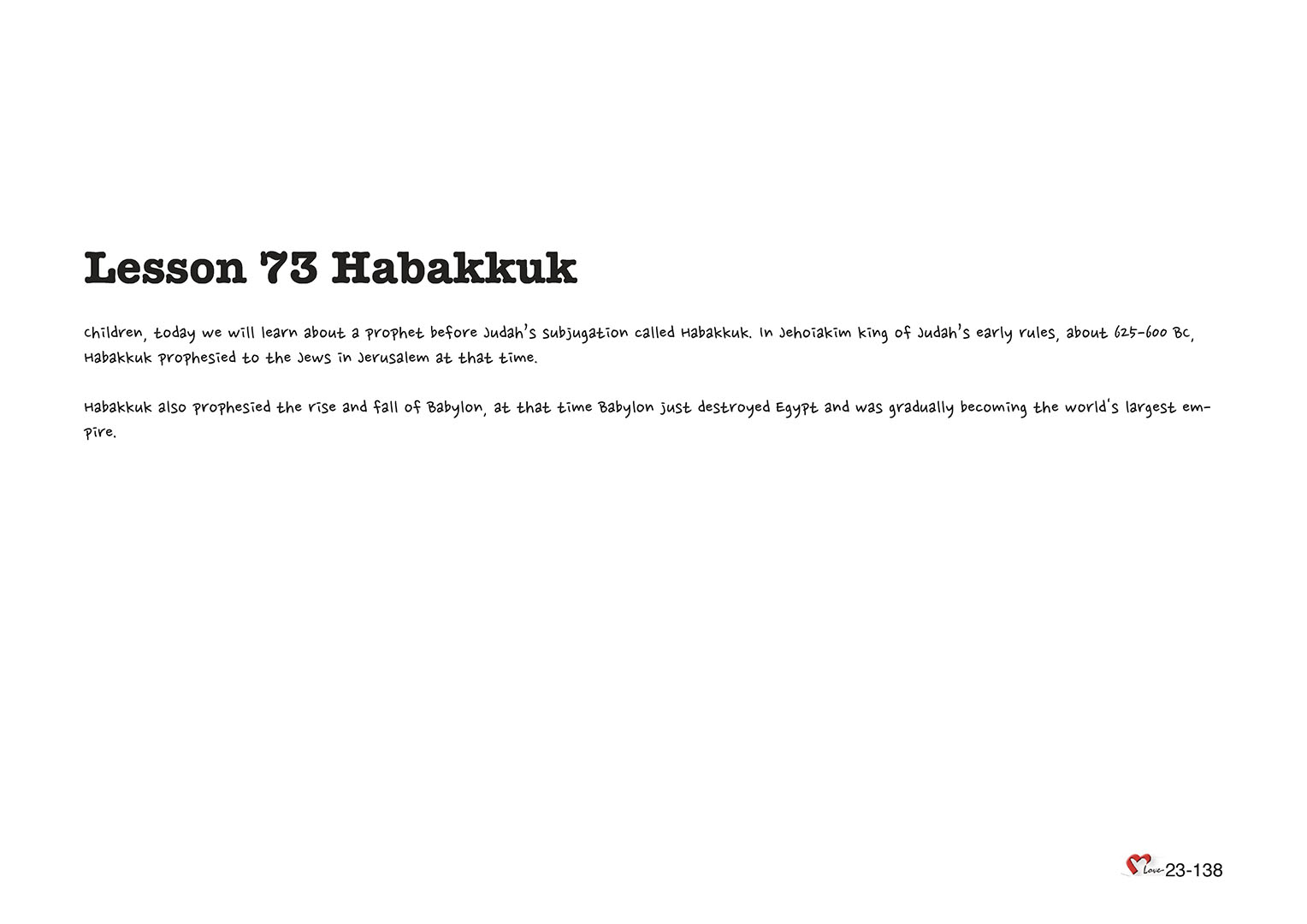 Chapter 23 - Lesson 73 - Habakkuk