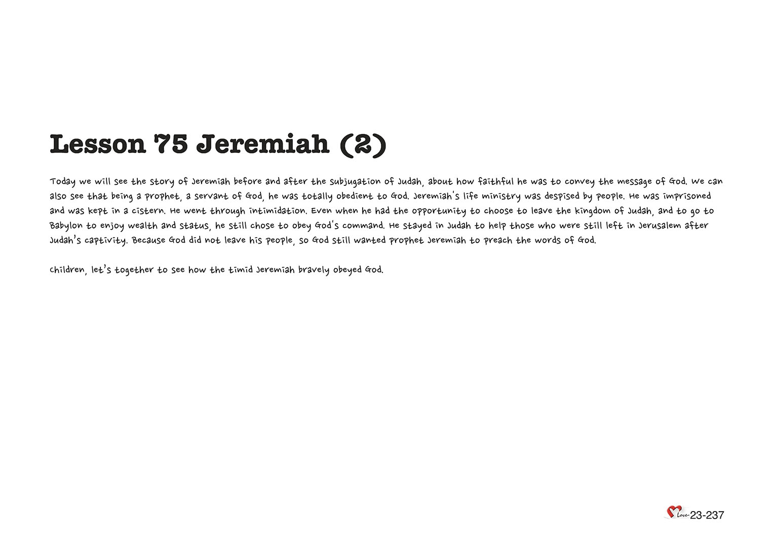 Chapter 23 - Lesson 75 - Jeremiah (2)