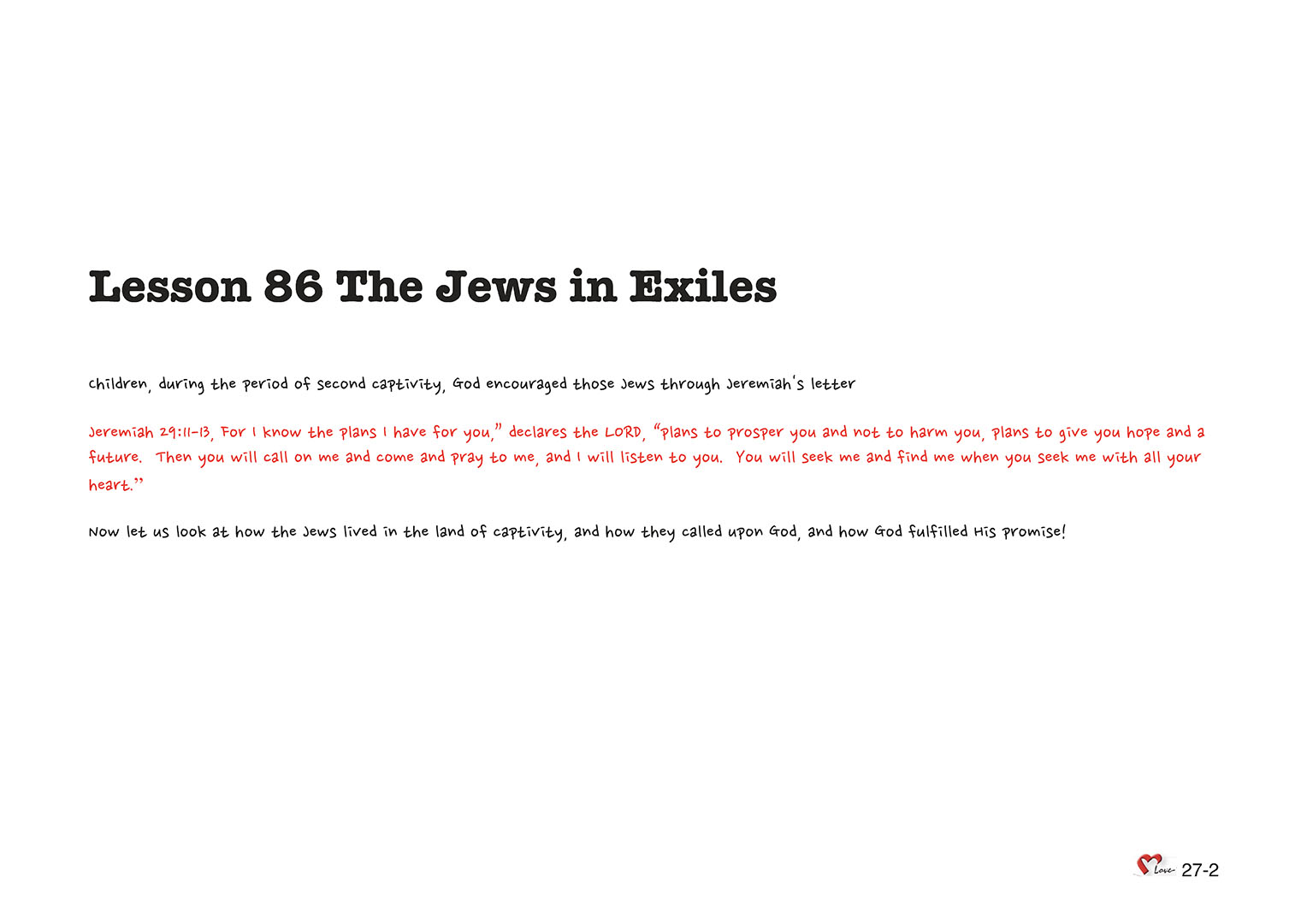 Chapter 27 - Lesson 86 - The Jews in Exiles