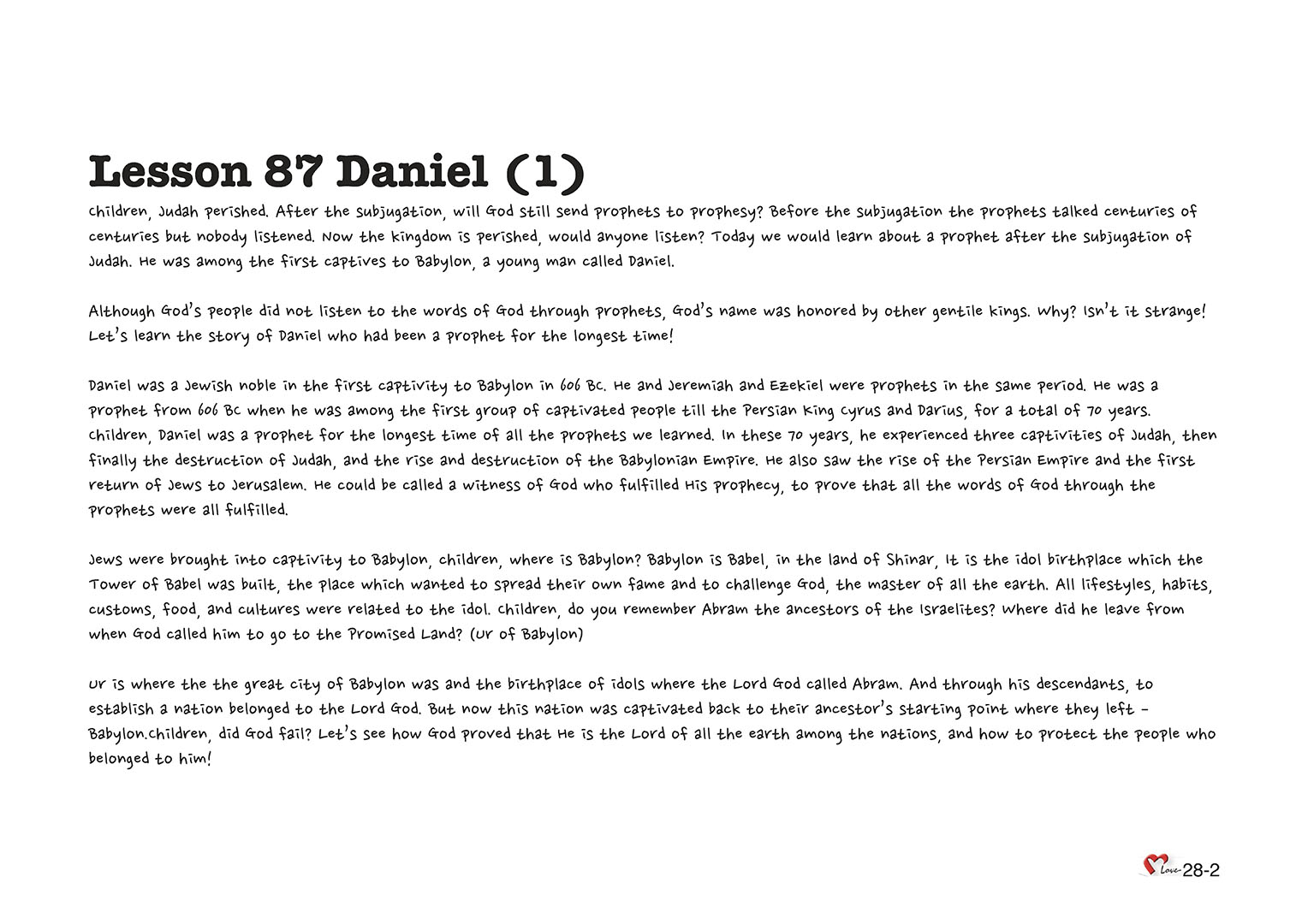 Chapter 28 - Lesson 87 - Daniel (1)