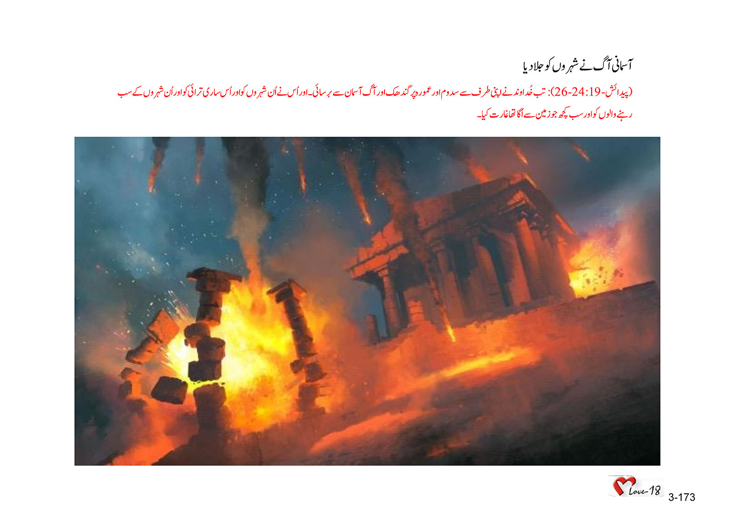باب 3 - سبق 8 - آسمانی  آگ  سے  جلائے  گئے  شہر