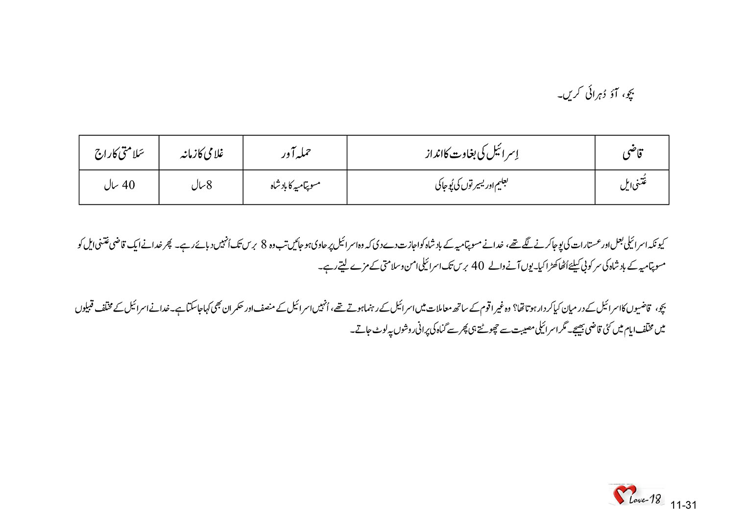 باب 11 - سبق 38 - غُتنی ایل  اہود اور  دبورہ